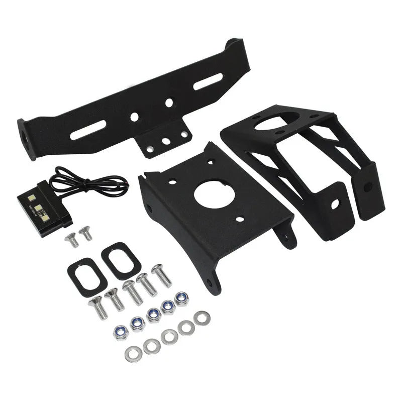 Black aluminium alloy Honda motorcycle rear licence plate holder with baked paint finish