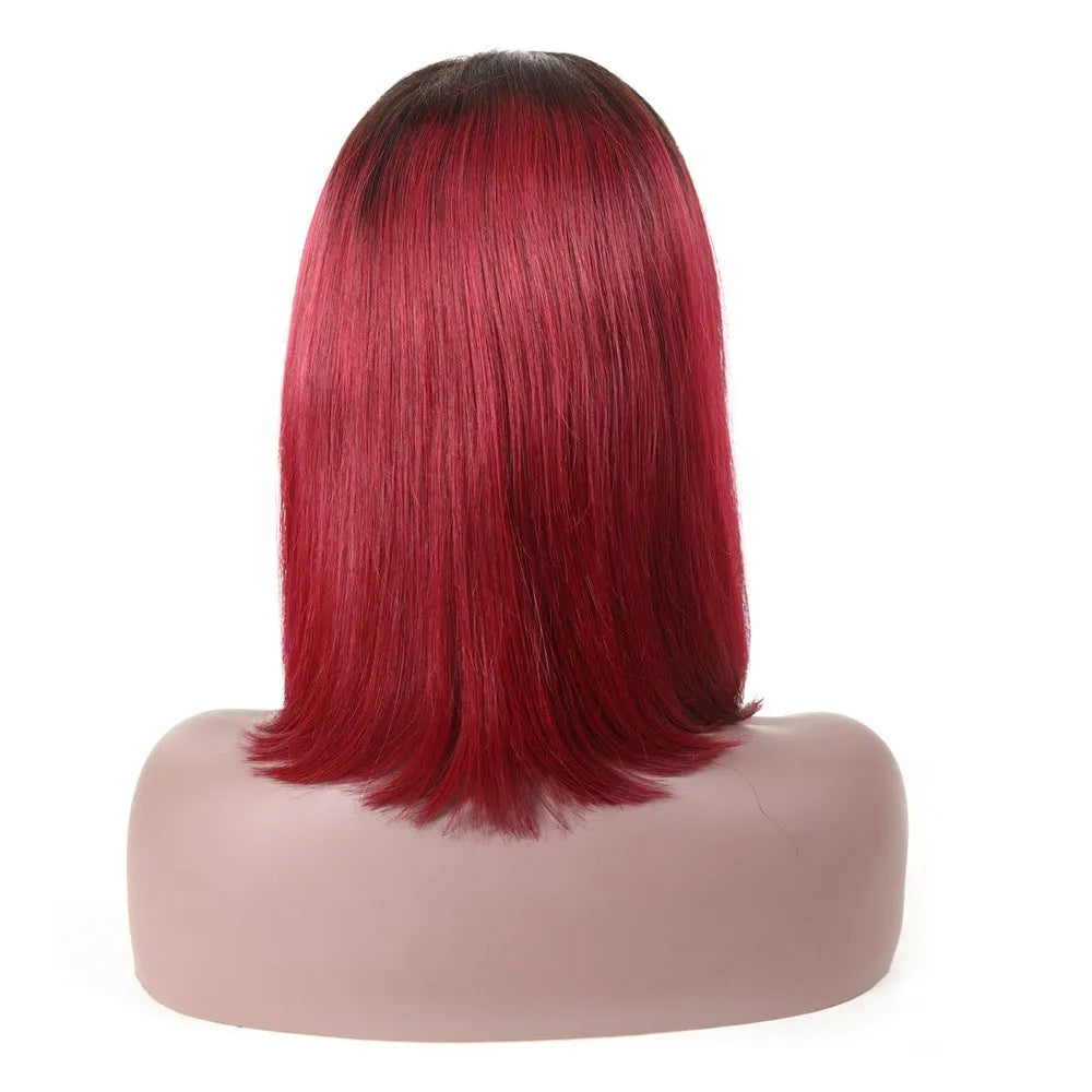 Women's front lace wig in human hair, photo colour, 16 inch length, fashion simplicity style