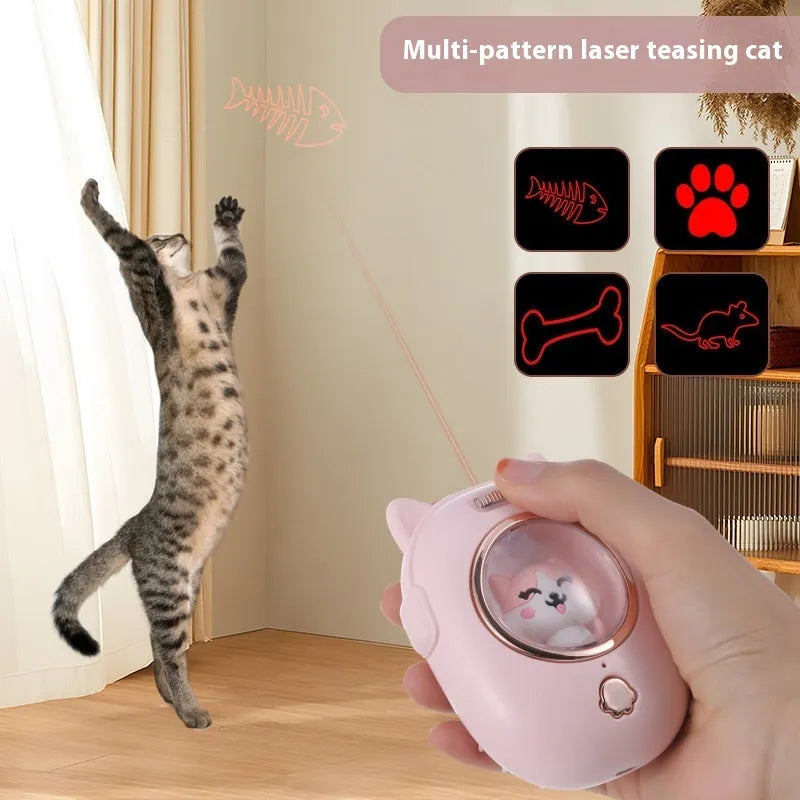 Pink and yellow pet comb laser toy grooming brush for cats and dogs with ABS plastic construction