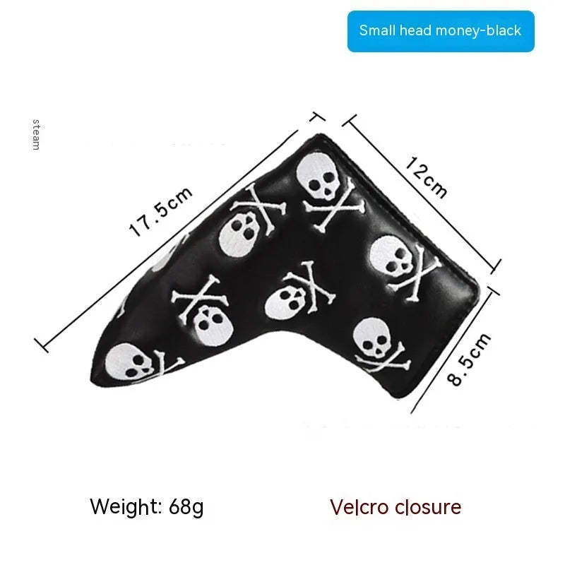Colourful golf putter sleeve for straight bars with novelty designs and waterproof PU construction