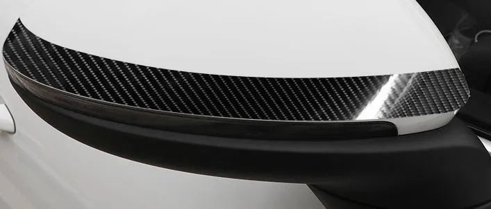 5D car door sill strip carbon fibre anti-stepping protective film in black on car door sill