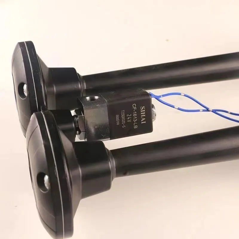 Black universal dual trumpet 12V 24V 300DB air horn compressor kit for vehicles