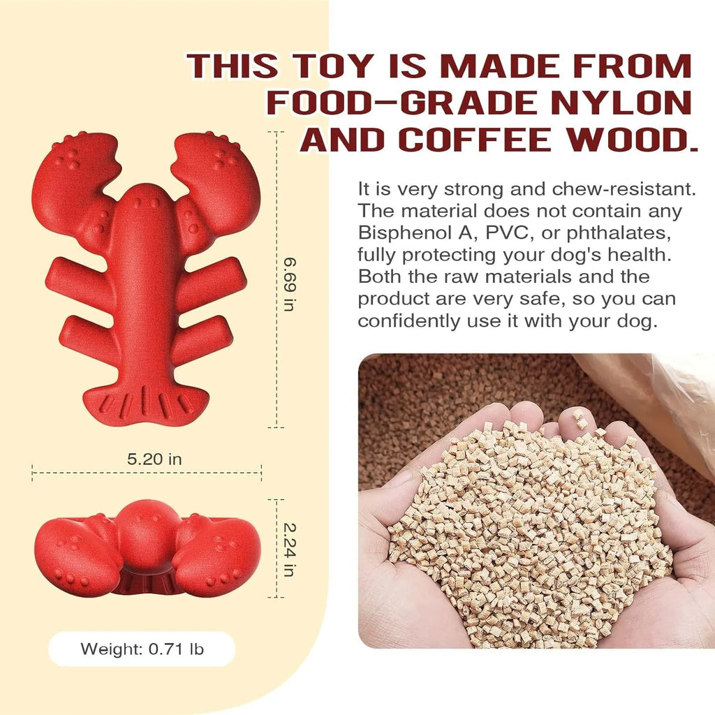 Large red dog chew toy for aggressive chewers with dental benefits