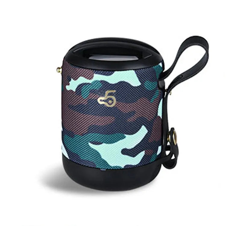 Portable waterproof Bluetooth speaker with subwoofer in black, blue, camouflage, grey or red colours