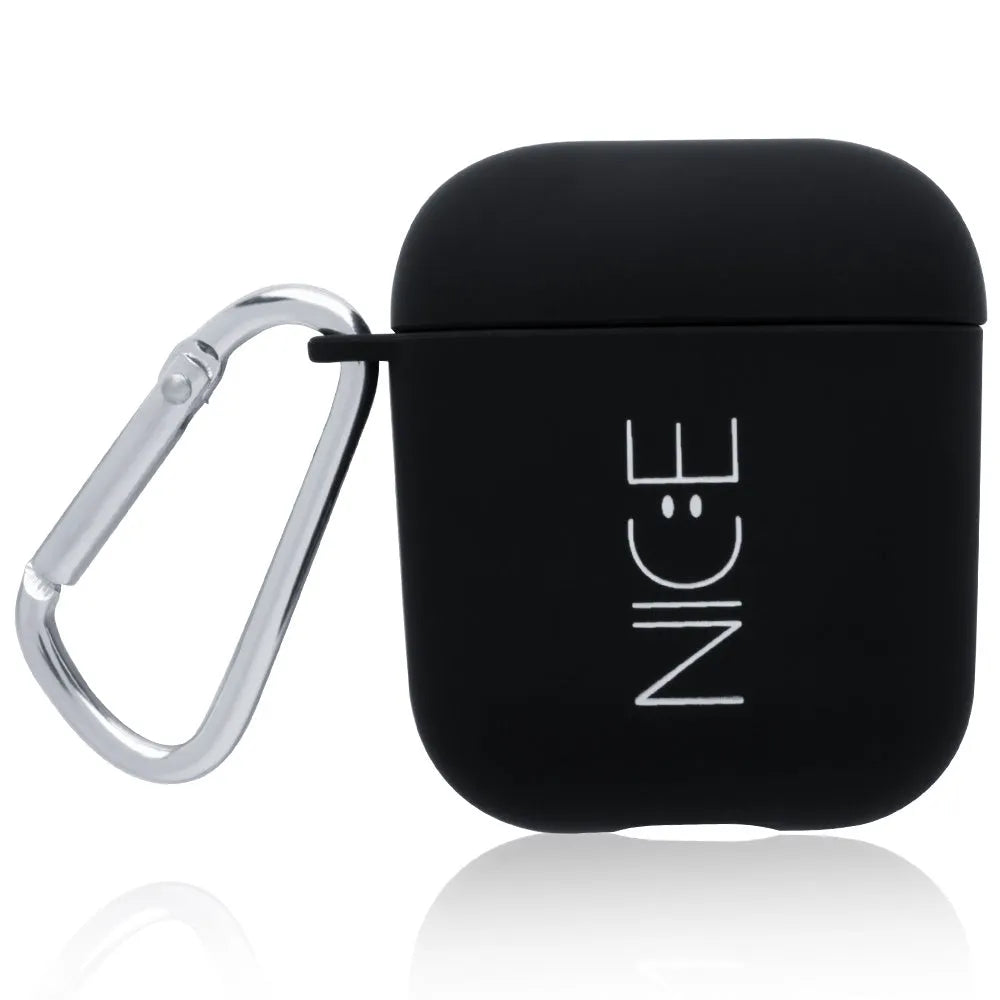 Black and Pink PC hard protective cases for Apple AirPods with decorative back cover designs.
