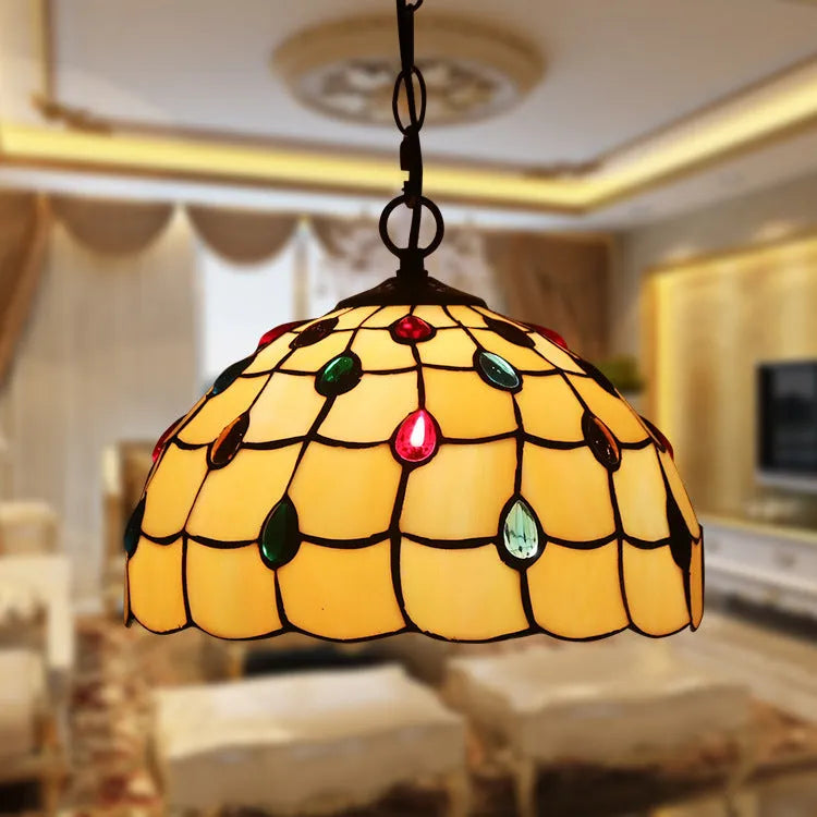 European Retro Baroque Chandelier with coloured glaze finish and abstract modelling design