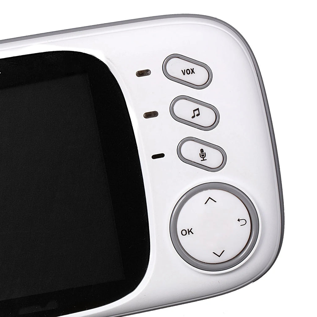 VB603 digital wireless baby monitor with camera, 3.2-inch colour parent unit, and power adapters
