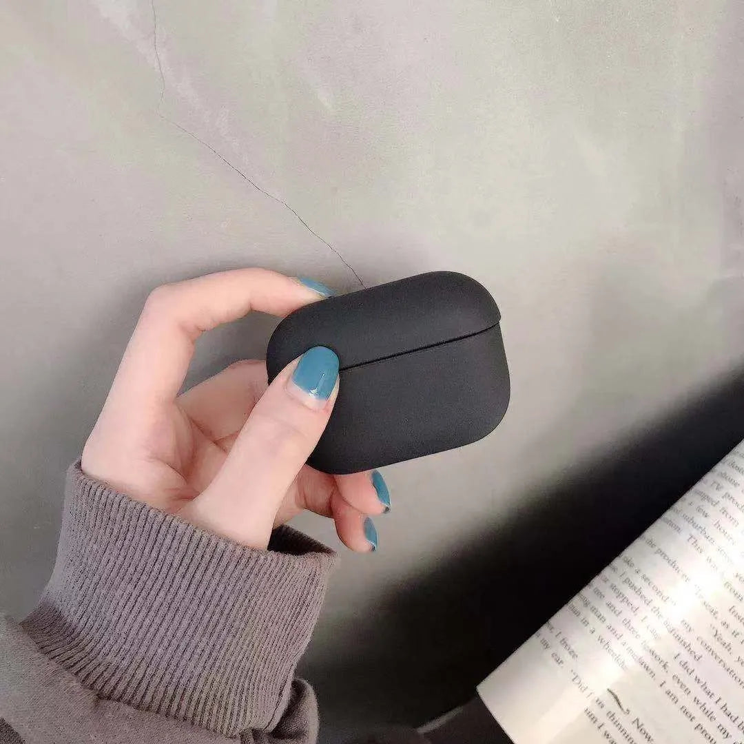Plastic protective case for Apple AirPods Pro headphones shown in multiple colour options.
