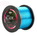 Seaknight1000 M nylon fishing line spool in five colour options on a blue background