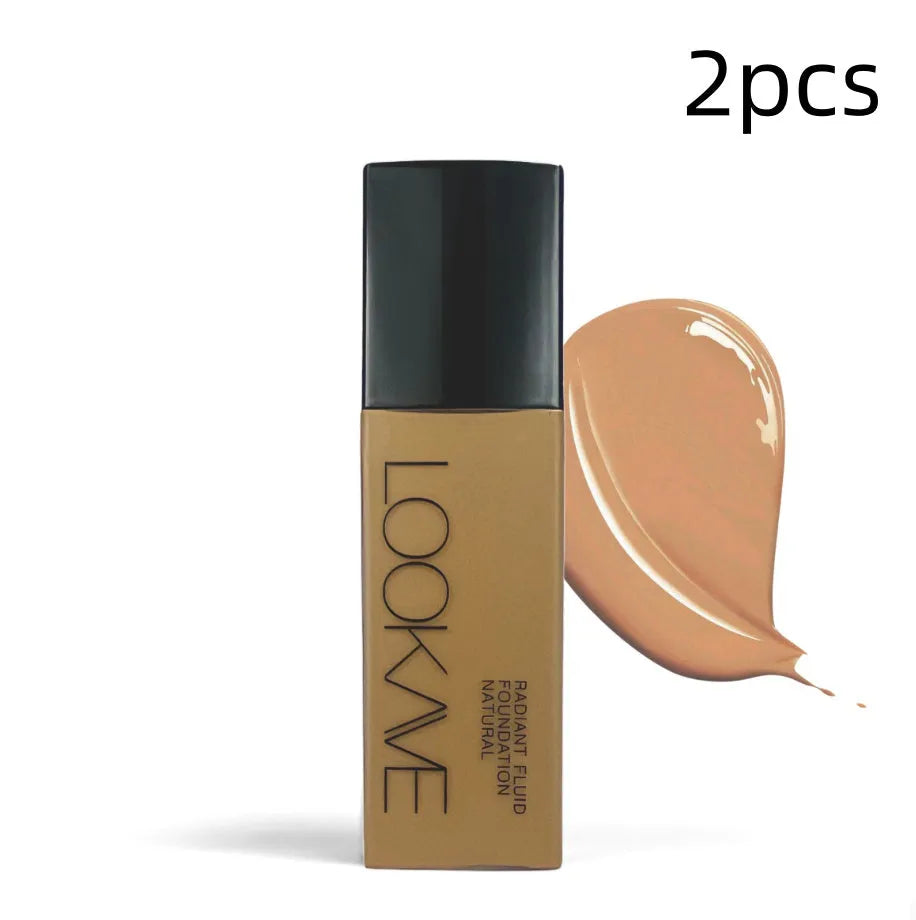 LOOKAVE Matte Liquid Foundation bottle in 21ml size showing shade options LK63C-01 to 06.