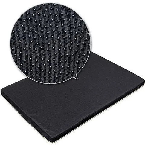 Arthur black memory foam dog bed for large elderly dogs with low profile and non-slip bottom