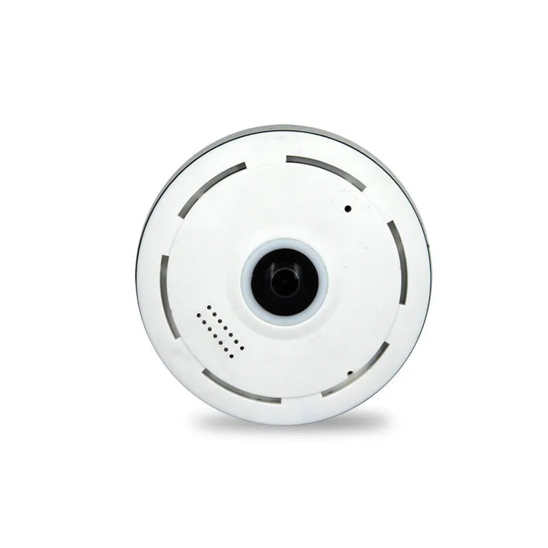 Indoor fisheye network camera with 1.3MP resolution and 1.7mm wide-angle lens in black plastic housing