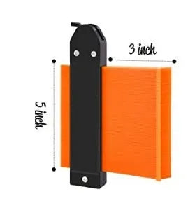 Plastic ABS profile ruler contour gauge with dual metric and inch scale for irregular shape copying