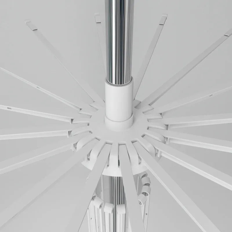 Three-layer stainless steel mobile drying rack with plastic clips for socks, ties and clothes hangers