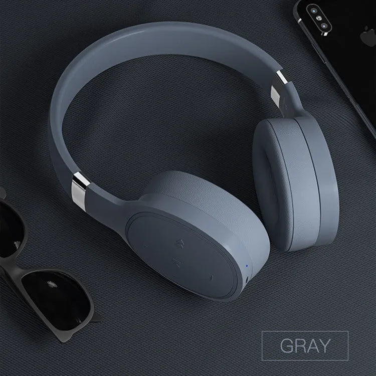 Wireless Bluetooth headset in black, blue, grey or white colours with over-ear design and 40mm speakers.