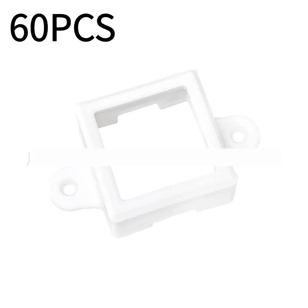 White plastic protective lampshade for LED lights, dimensions 1.7cm by 6cm.