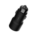 Black music Bluetooth car charger with USB port for mobile device charging in vehicles