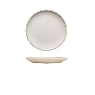 Pure blue matte finish 10-inch ceramic dinner plate on a table.