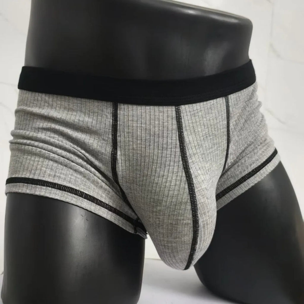 Men's breathable boxer shorts in solid colours with hip lifting and body shaping functions