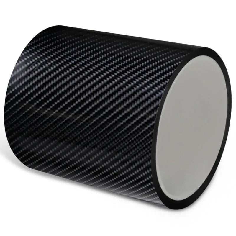 5D car door sill strip carbon fibre anti-stepping protective film in black on car door sill