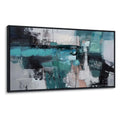 Hand-painted abstract oil painting on canvas with horizontal orientation, available in multiple sizes up to 240cm x 120cm