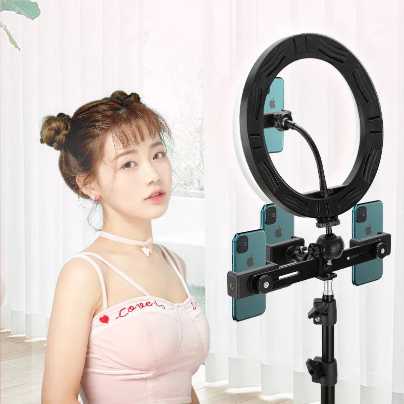 10-inch smartphone ring fill light with metal mounting bracket for photography
