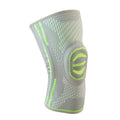 Cotton knee pads for mountaineering in green, blue, and yellow colours, sizes M, L, XL.