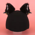 A soft plush ski helmet decoration cover featuring a cute cartoon character design.