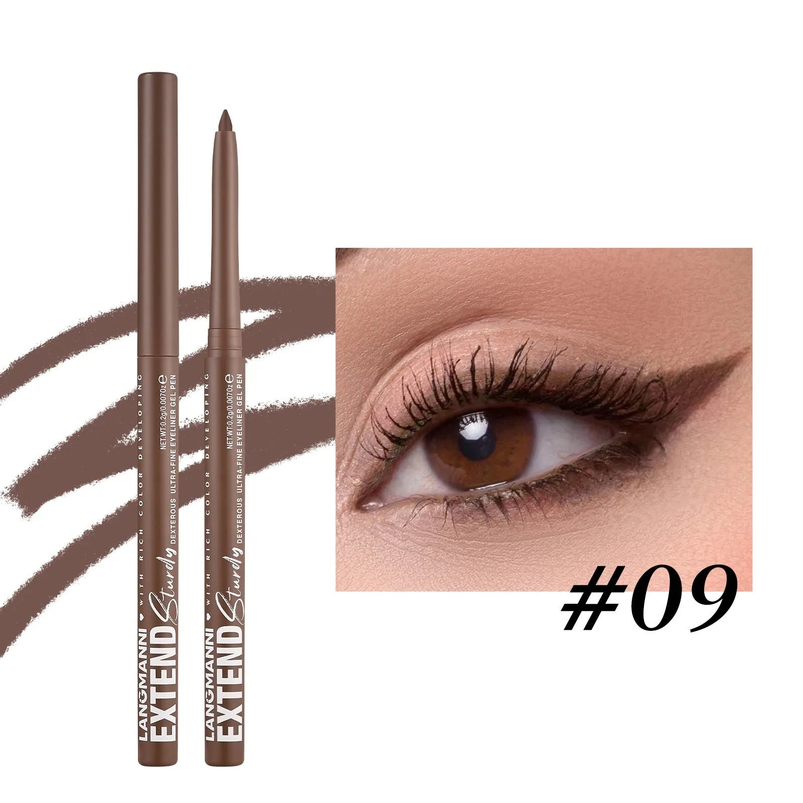 Set of 12 colourful gel glitter eyeliner pencils in vibrant shades for waterproof makeup