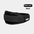 Adjustable fitness waist support belt in black for weightlifting and running
