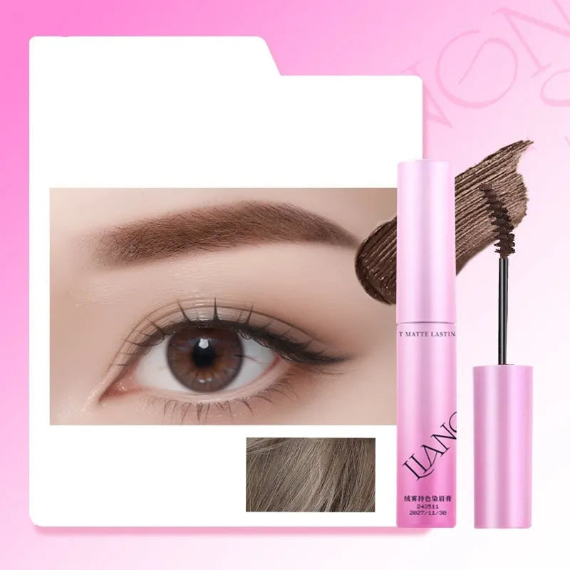 Dual-use eyebrow cream and powder cosmetic in a pot with 4.5g net content.