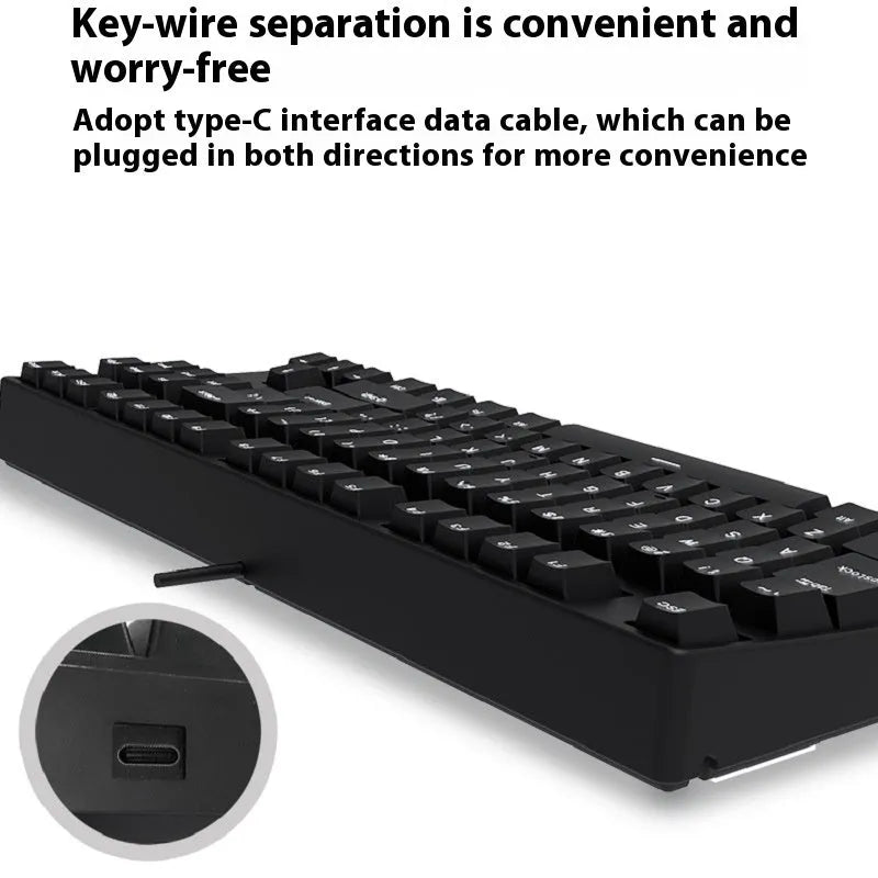 87-key mechanical keyboard with colourful keycaps on a metal base, showing hot-swappable switches