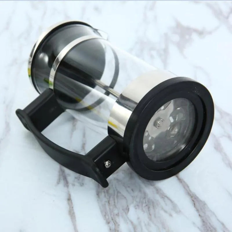 Stainless steel and glass manual filter coffee maker with 350ml capacity
