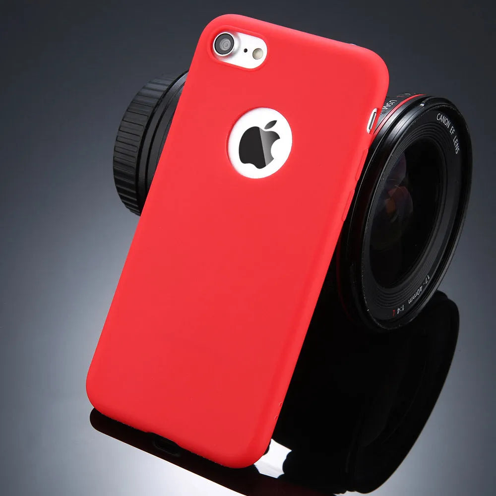Candy colour soft silicone and TPU phone case for compatible Apple iPhone models