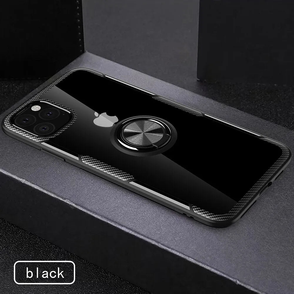 PU material iPhone phone case showing full button access and back cover design in multiple colour options