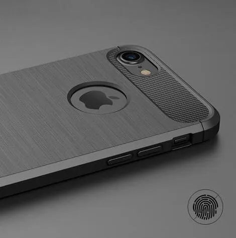Shockproof TPU phone case for iPhone models in black, blue, grey, navy and red solid colours