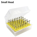Alloy diamond grinding heads with elliptical cone shape and 3mm shank for glass and stone polishing