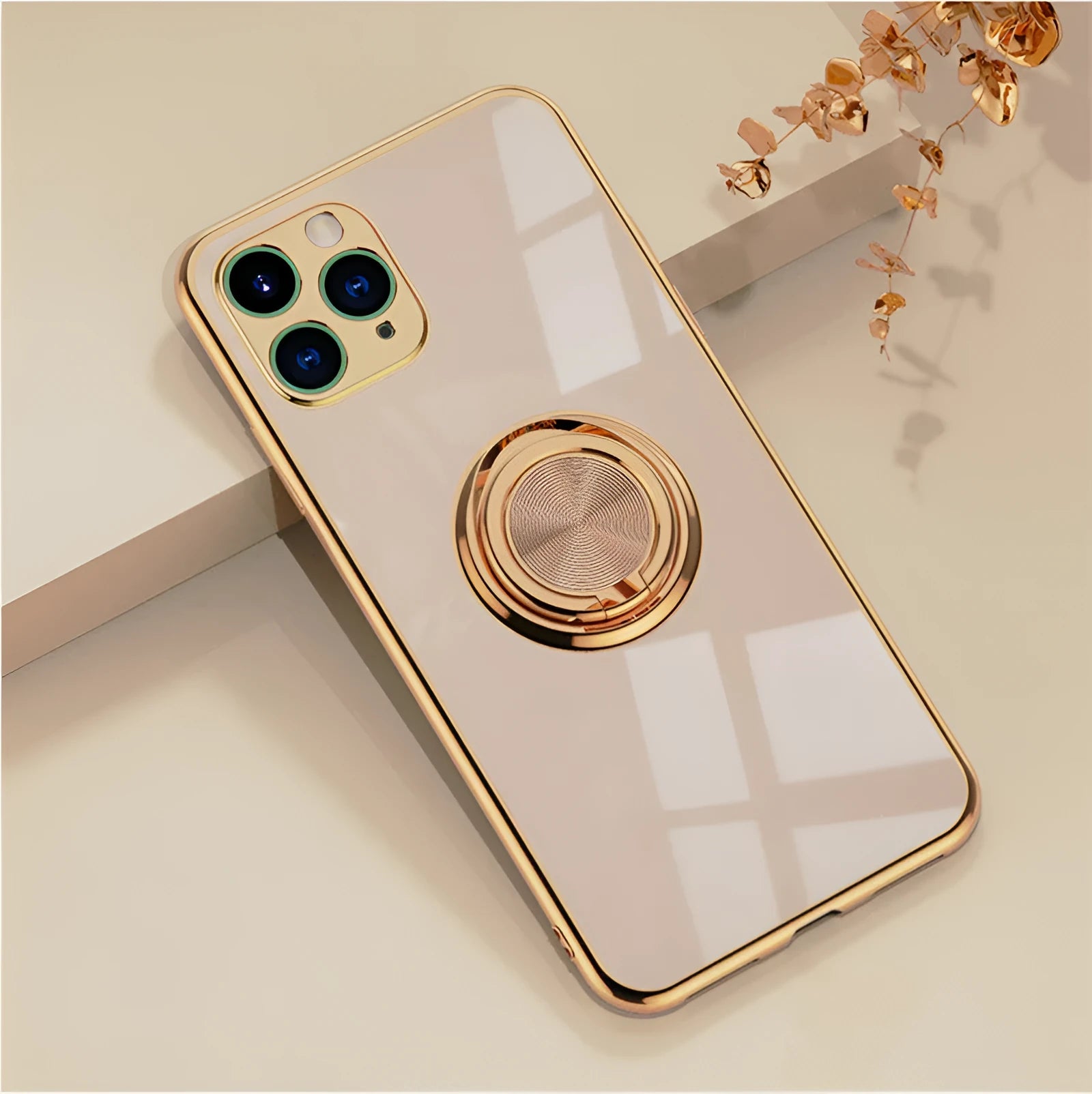 Silicone plating phone case for iPhone in various colours including milk tea, black, and light purple.