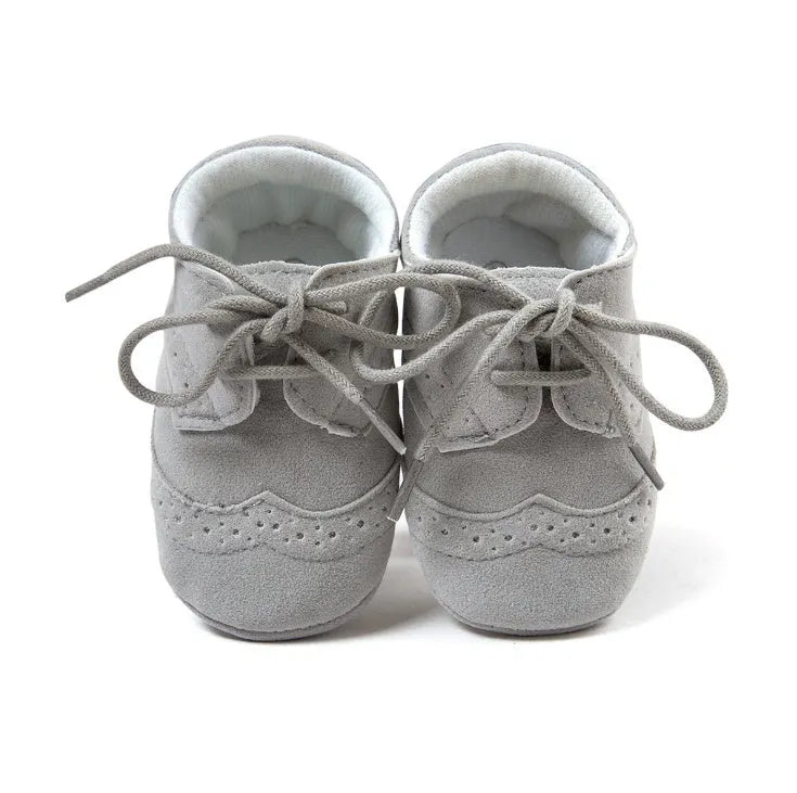 Vintage style baby shoes with soft soles for 0-12 month old babies learning to walk