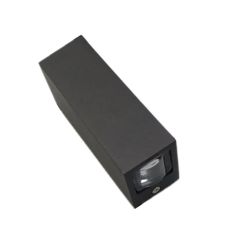 LED aluminium waterproof outdoor garden wall light with compact 120x60x40mm dimensions and multiple colour options