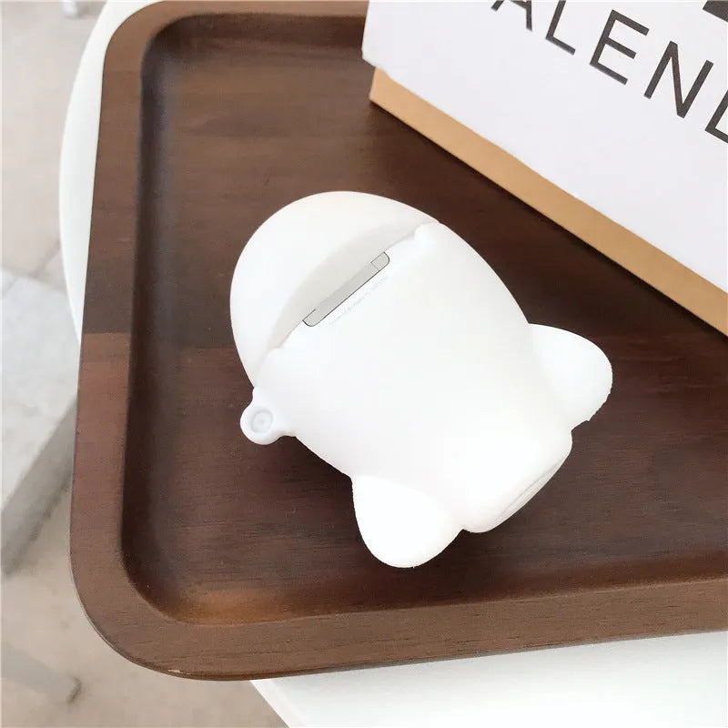 Aircraft themed silicone flip cover for Apple AirPods 1st and 2nd generation with hook attachment