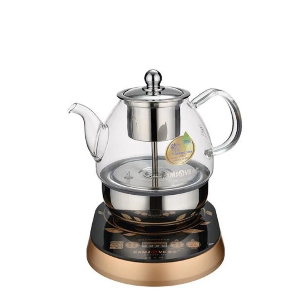Electric glass tea maker with steam spray, automatic shut-off, in multiple colour options including A57 Black and A99