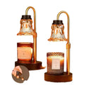 Tall bamboo aromatherapy wax melting lamp for fragrance and light.