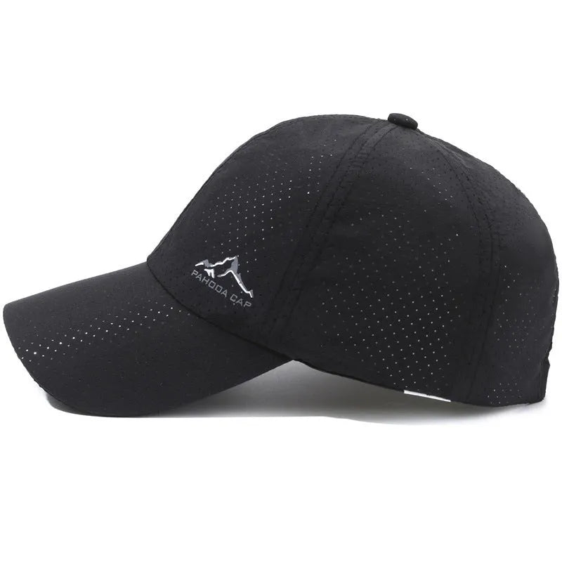 Korean-style adjustable baseball cap in polyester fabric for summer sun protection