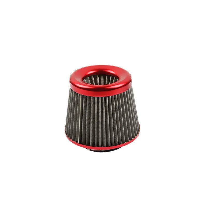 Baked blue aluminium alloy large flow intake mushroom head air filter for universal vehicle fitment with clamp