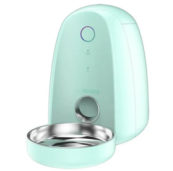 2L automatic WiFi smart pet feeder with stainless steel bowl for small dogs and cats