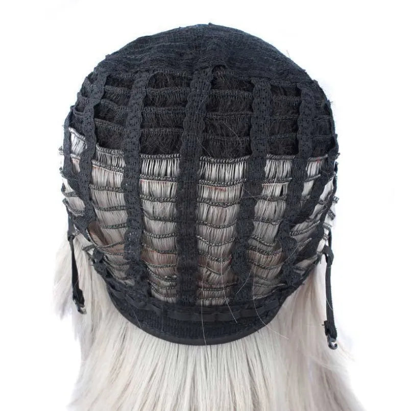Ladies wig headgear Ruili style high temperature wire mechanism process any skin tone any face type white colour