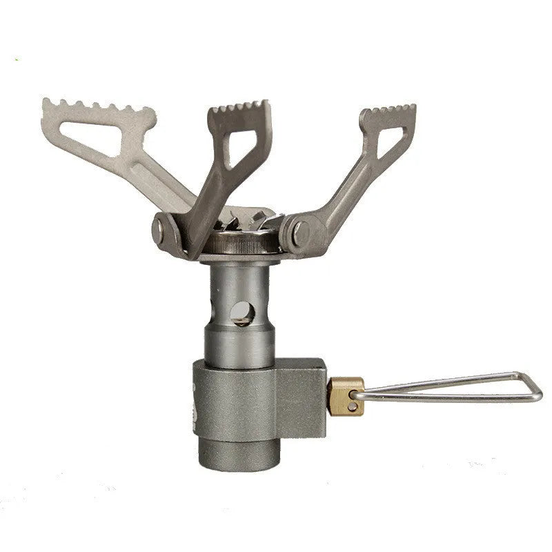 Portable camping gas stove with one-piece propane burner design
