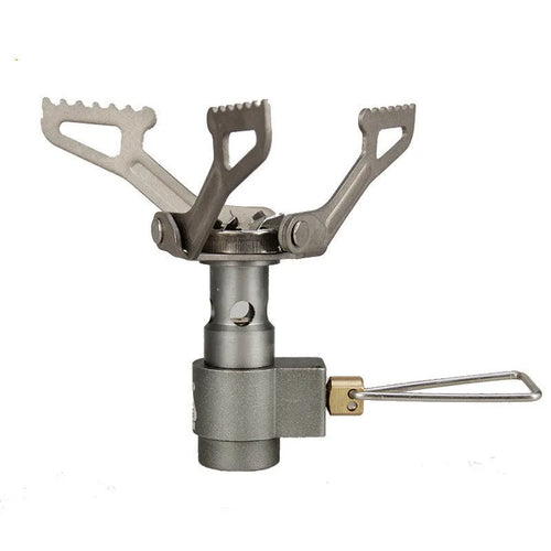 Portable camping gas stove with one-piece propane burner design