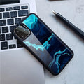Marble phone case back cover with camouflage pattern on iPhone showing Black gold colour